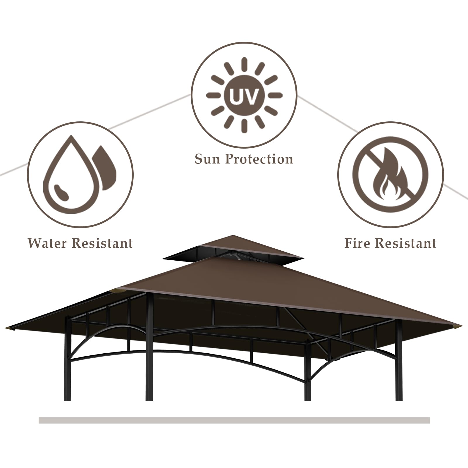 Covboard replacement canopy detail stitched edge shows durable polyester fabric for long outdoor use