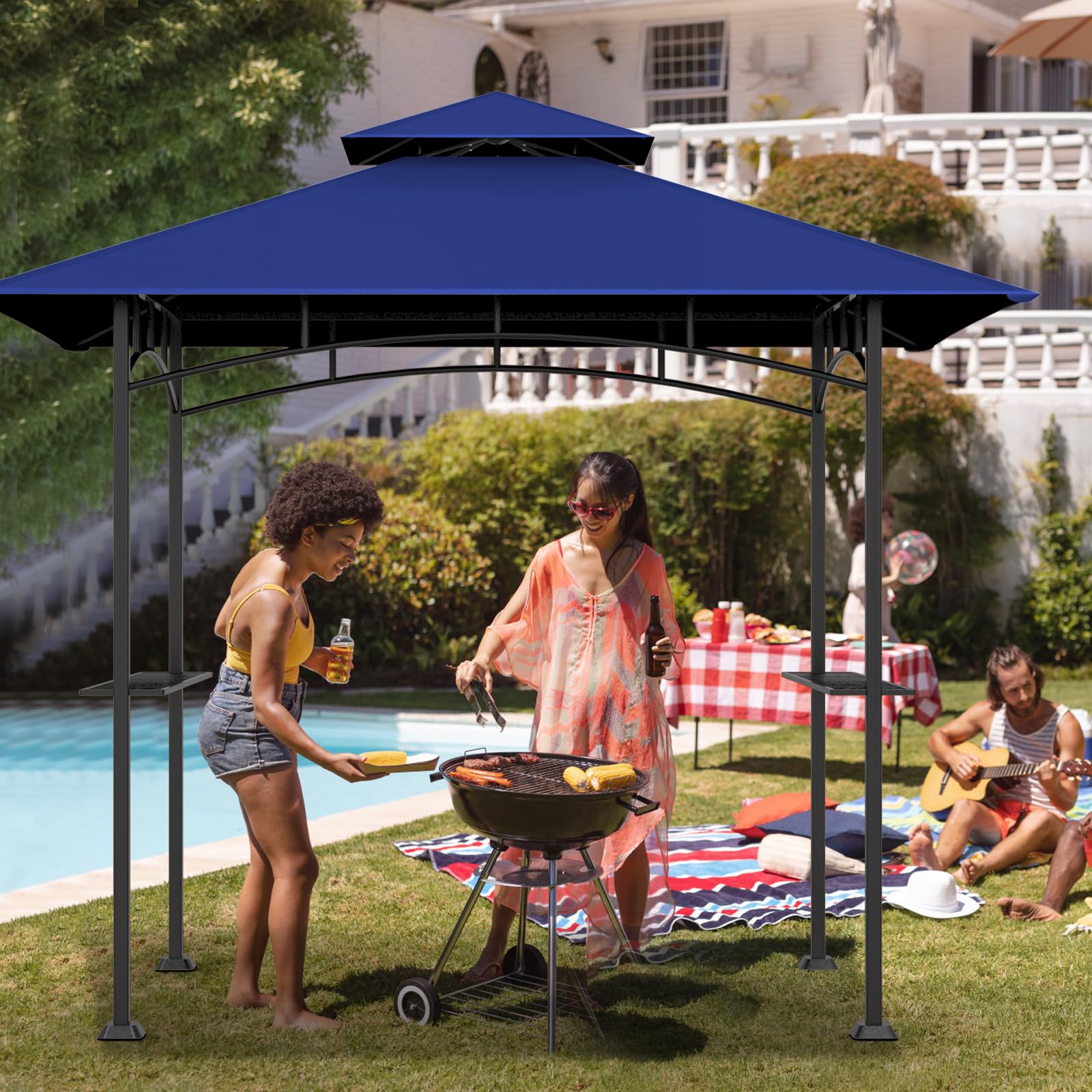 COVBOARD weather-resistant polyester fabric keeps outdoor space dry.