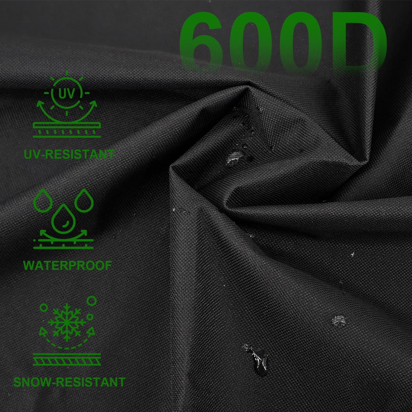 Cover Geny wind-resistant Velcro straps secure the fit