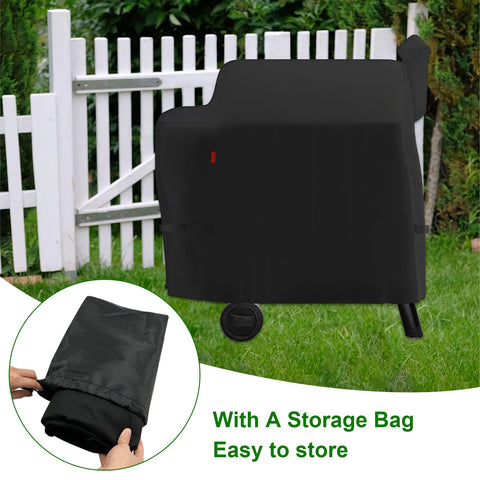 Cover Geny adjustable Velcro straps secure the cover on windy days.