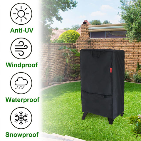 Cover Geny Char-Broil 18202077 smoker cover blocks rain and UV exposure.