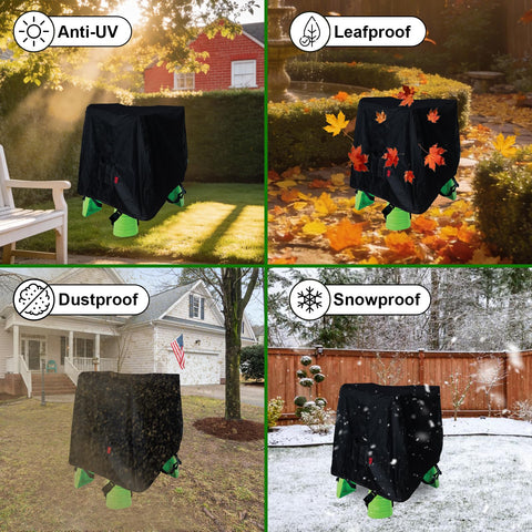 Cover Geny leaves-dust protection helps keep water table pristine between uses.