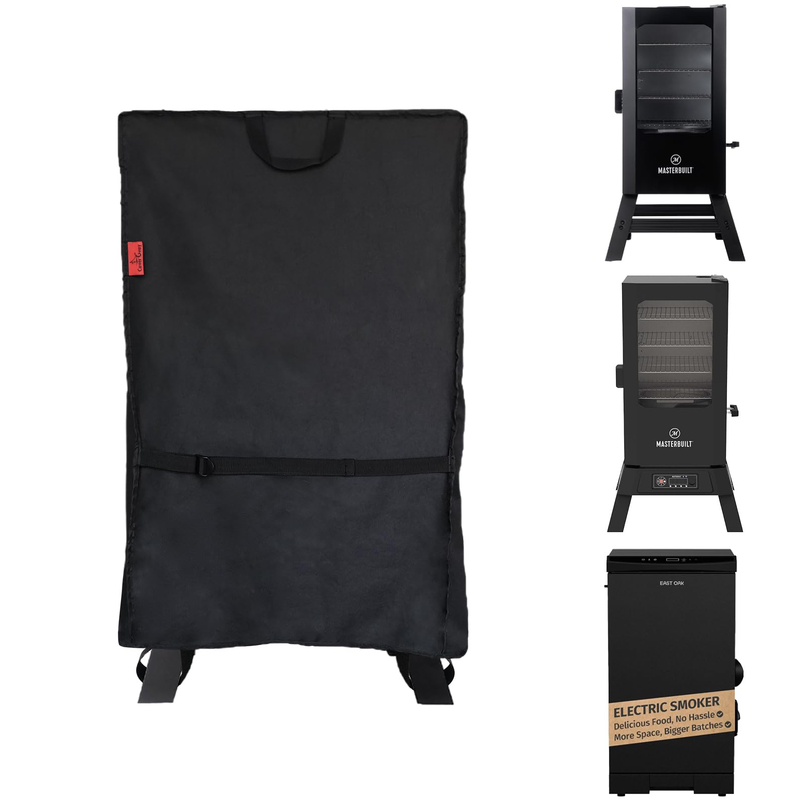 Cover Geny Masterbuilt 30-inch vertical smoker cover shields against rain and wind.