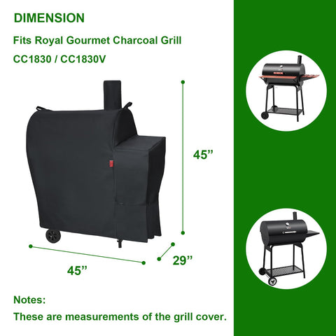 Cover Geny grill cover side view showing snug tailoring and wind-stay features