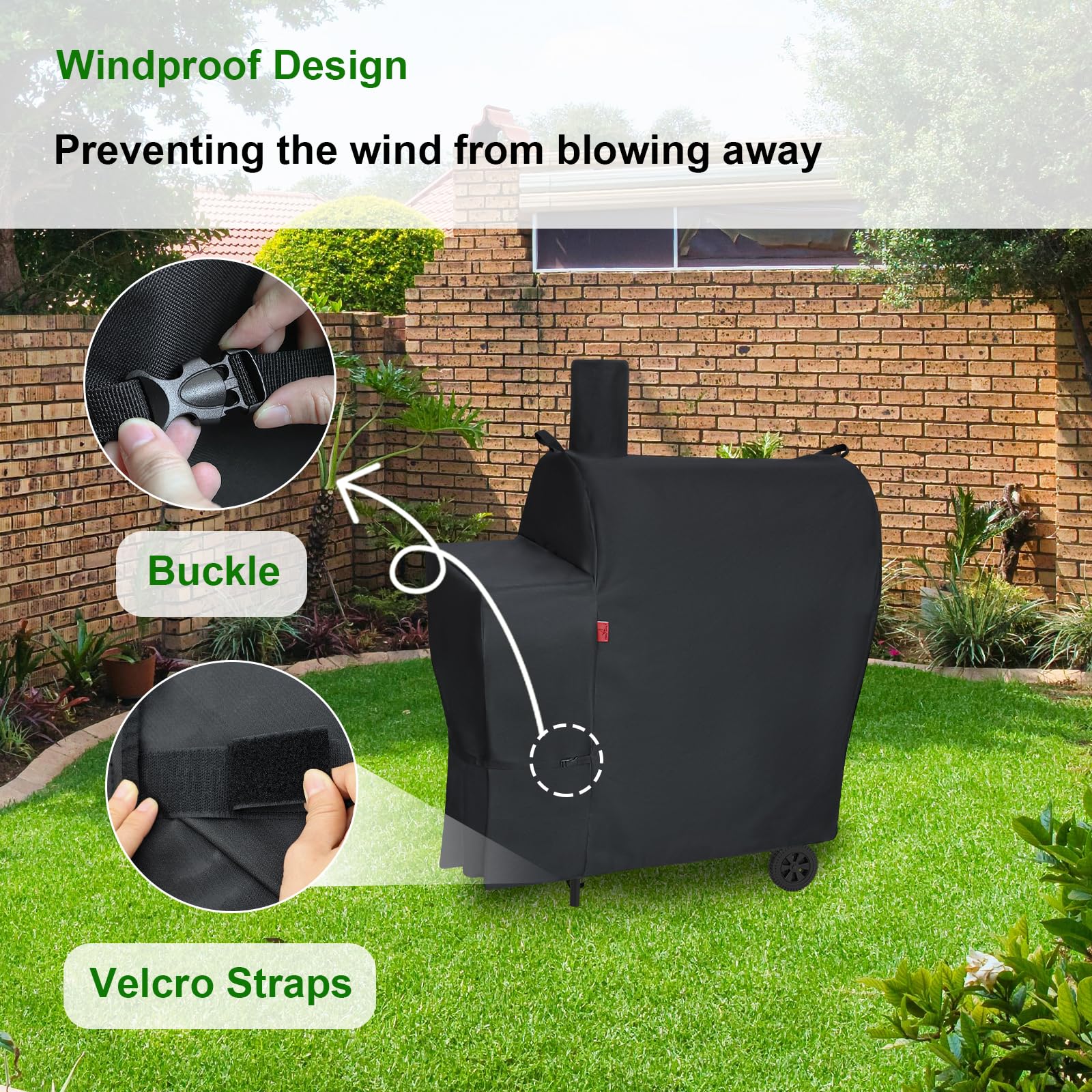 UV coating and PVC backing block sun and water exposure