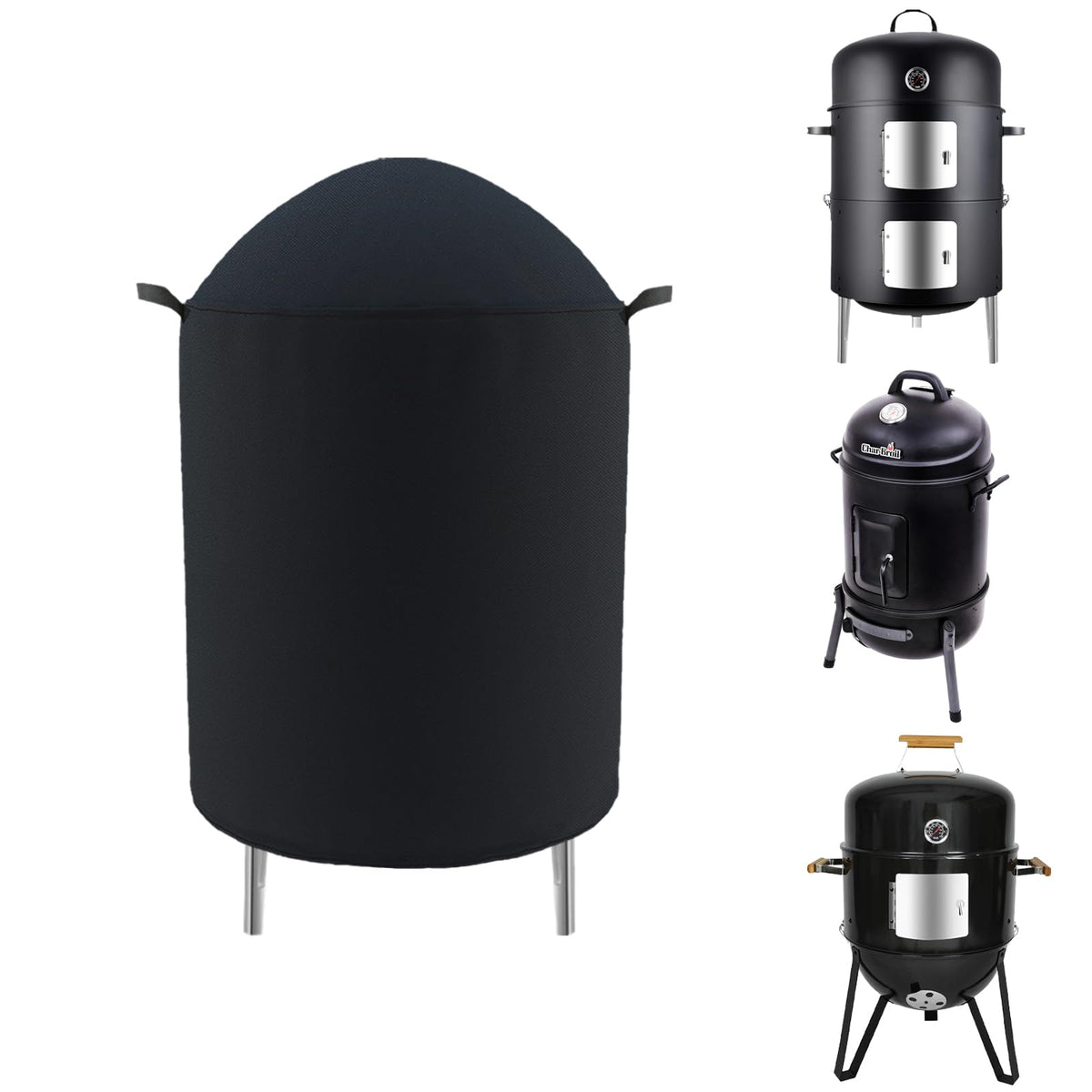 Cover Geny round smoker cover for 19x28 inches protects from rain and dust