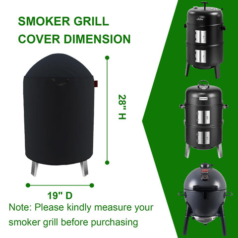 Cover Geny round smoker cover 22x30 fits 22x30 smokers with wind resistance