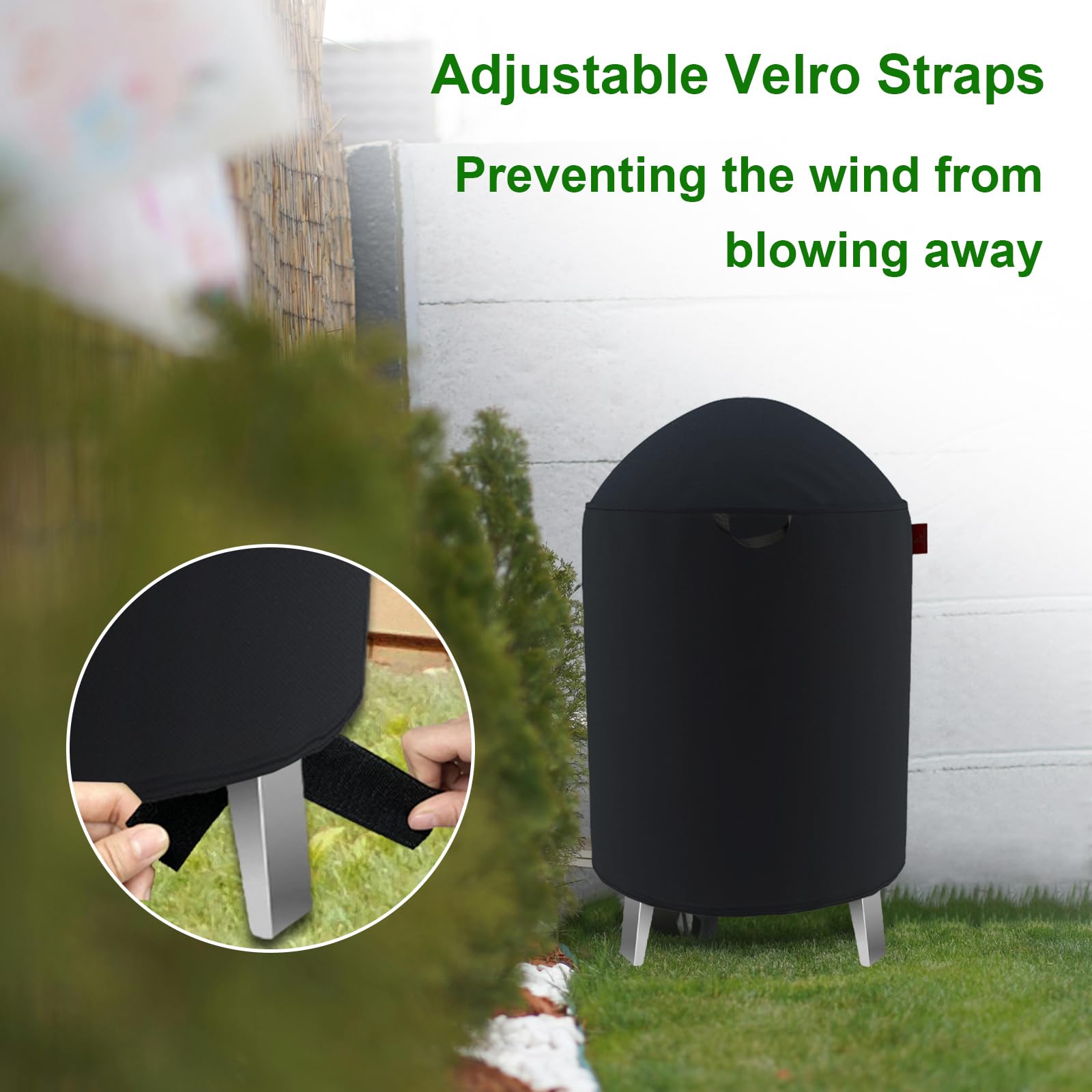 Cover Geny round smoker cover 25x35 fits larger round smokers with full coverage