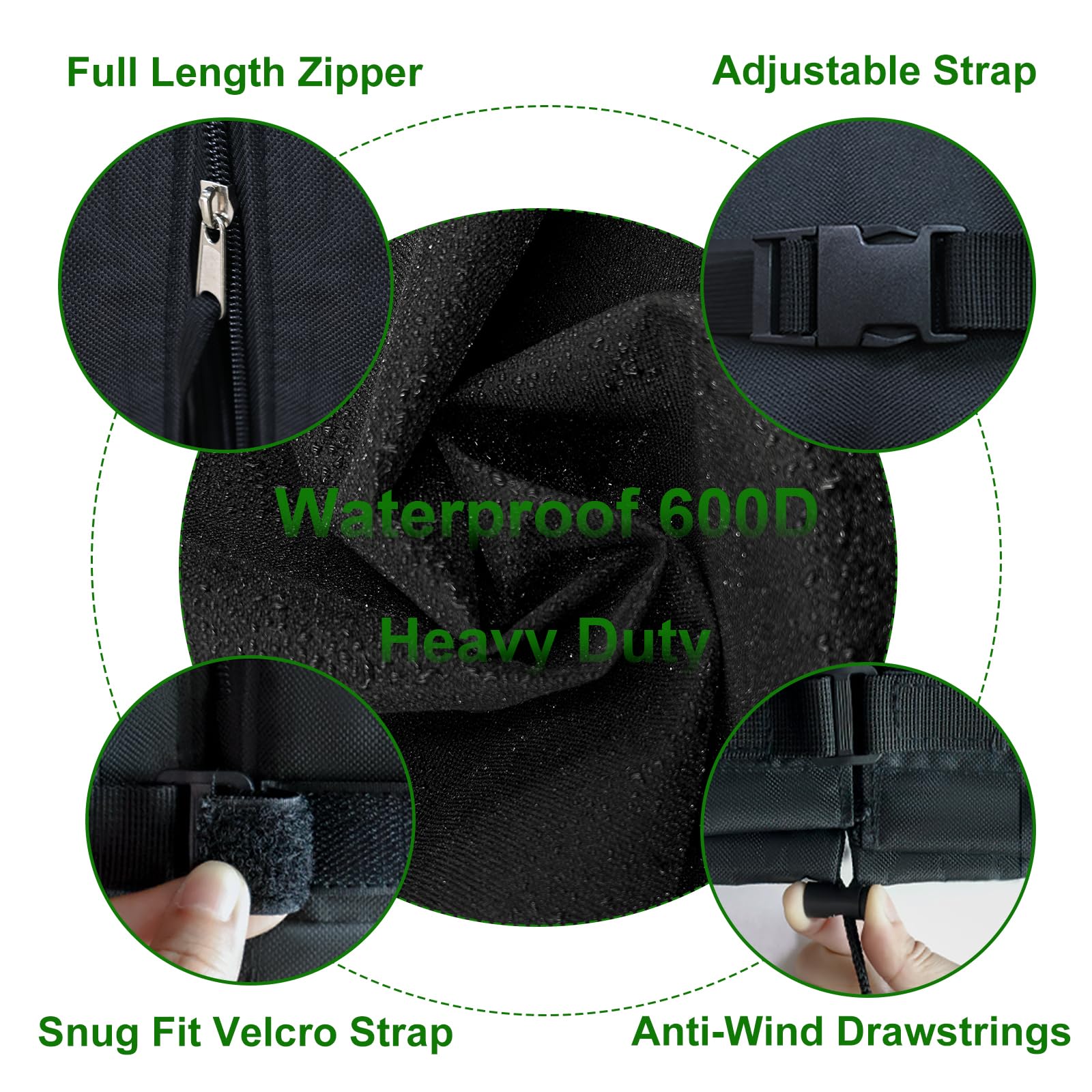 Cover Geny fade-resistant material maintains color during outdoor use