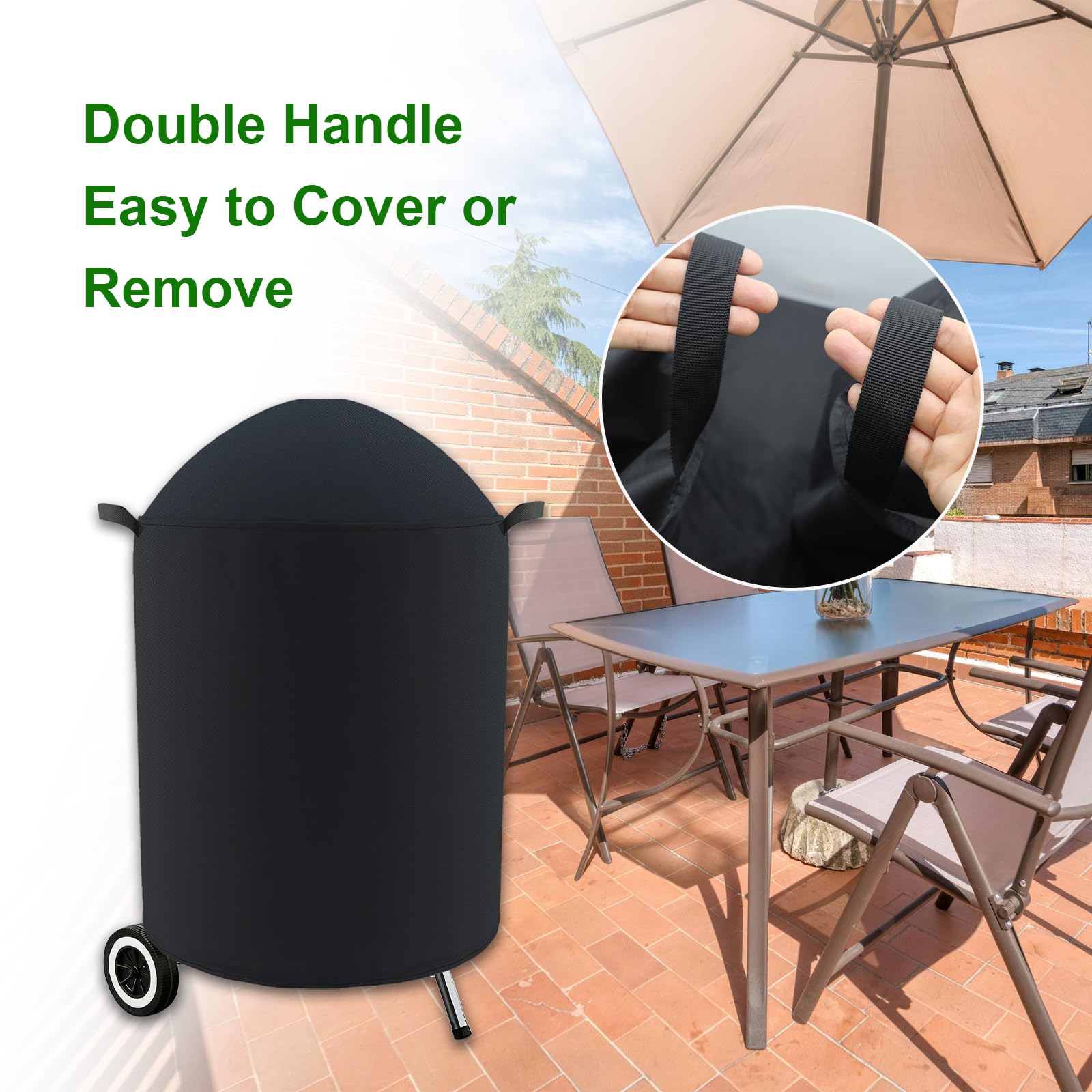 Waterproof and UV protective coating on Cover Geny grill cover extends color and life