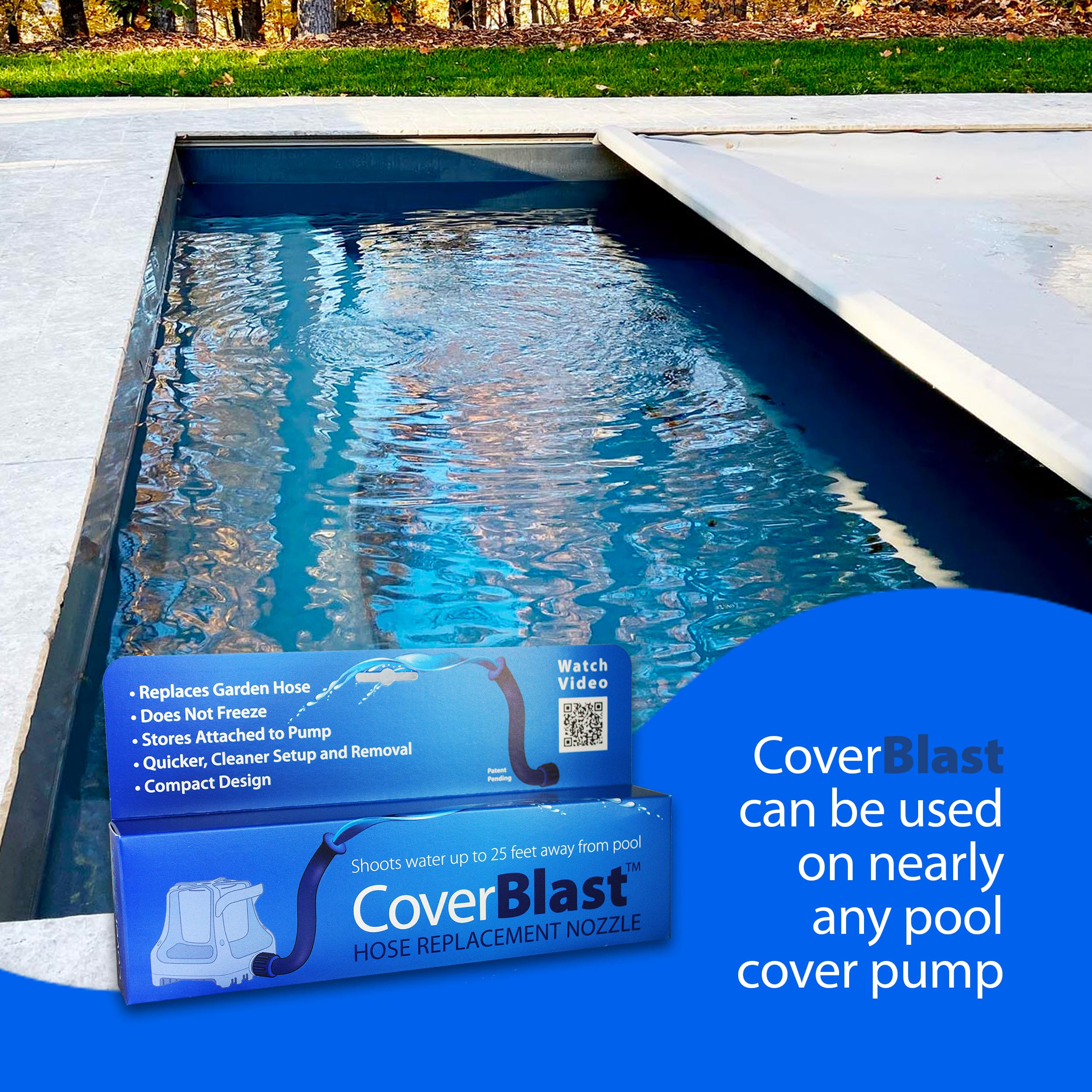 CoverBlast installs in seconds for quick setup and reliable fit.