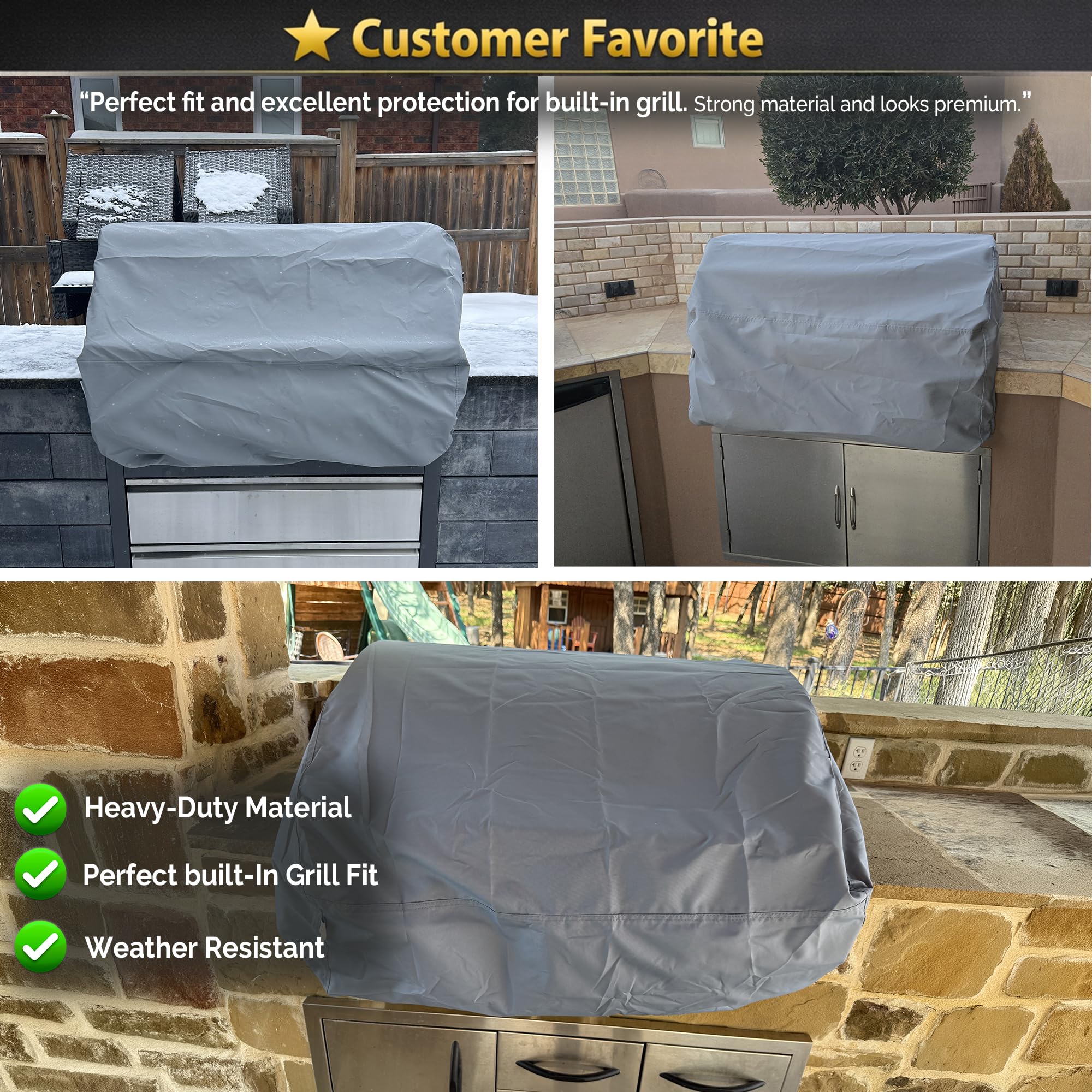 Covers & All built-in grill cover includes 2-year warranty