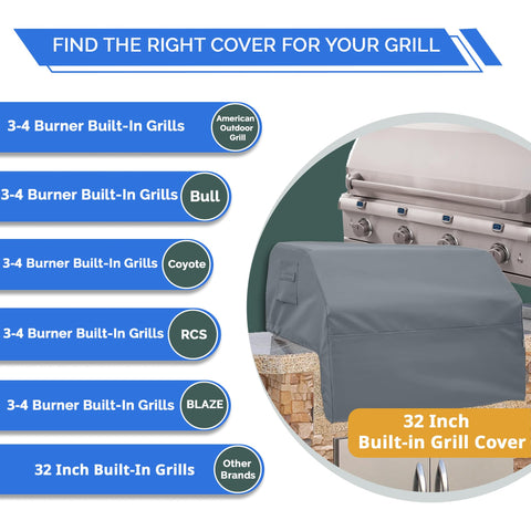 Covers & All built-in grill cover air pocket vent for better airflow