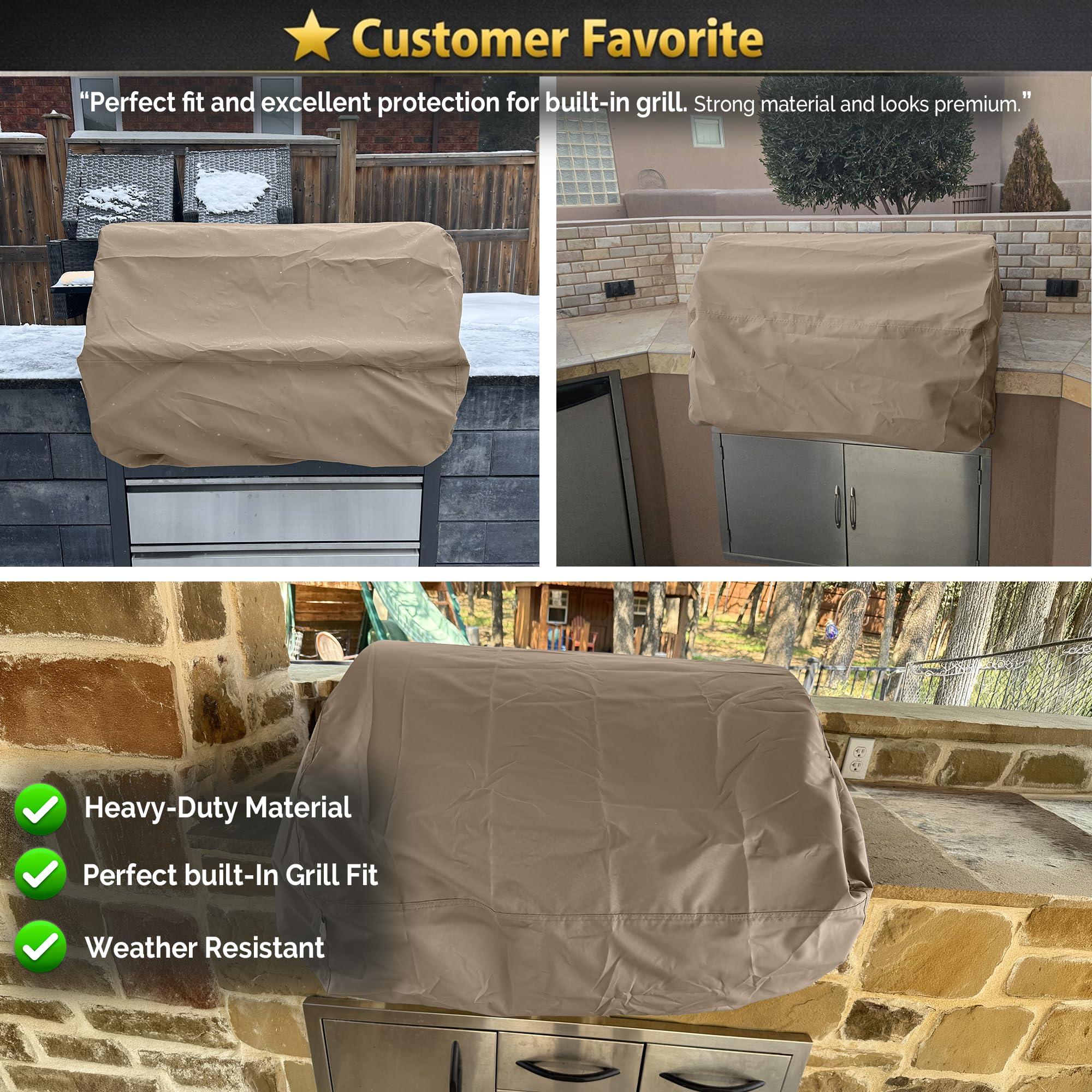 Two-year warranty badge for Covers & All grill cover