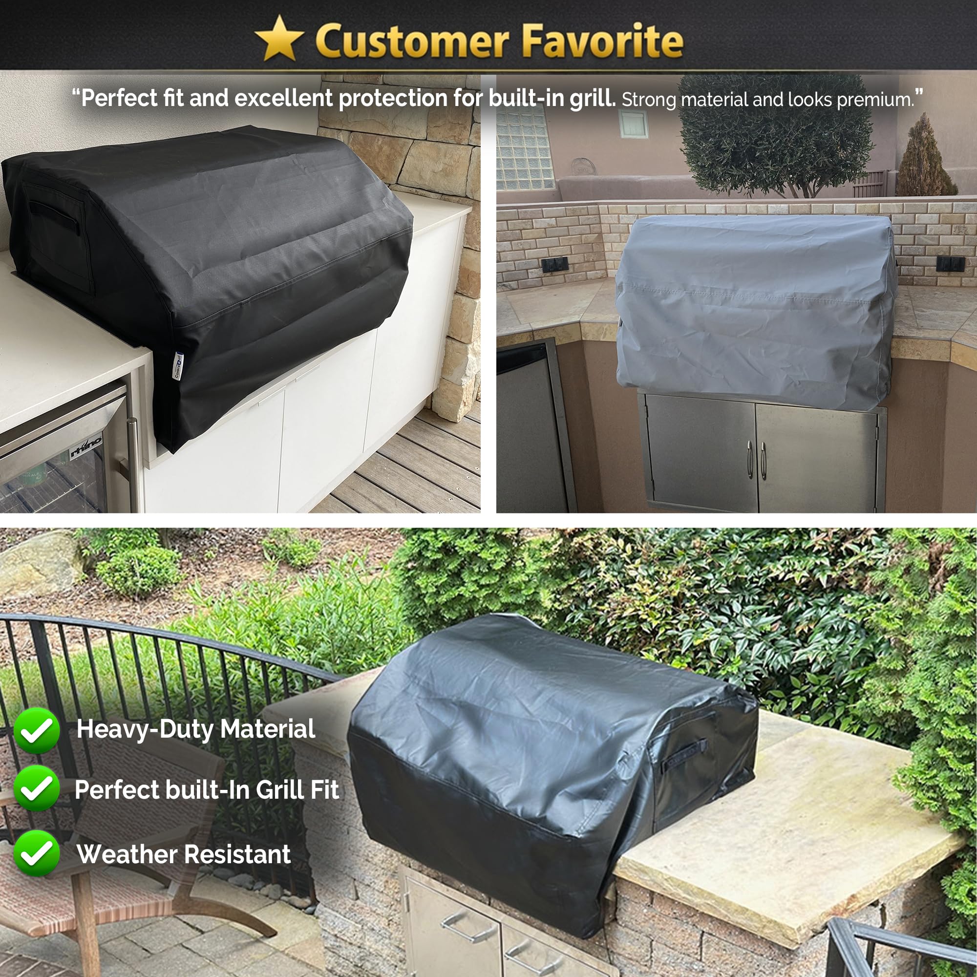 Covers & All black 36x26x24 cover delivers durable protection.