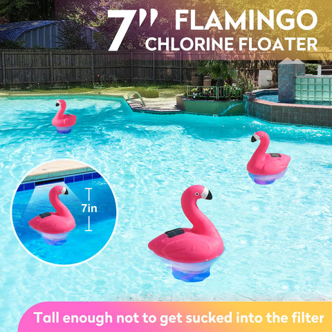 Covfirst floating dispenser stays upright and reaches every pool corner.