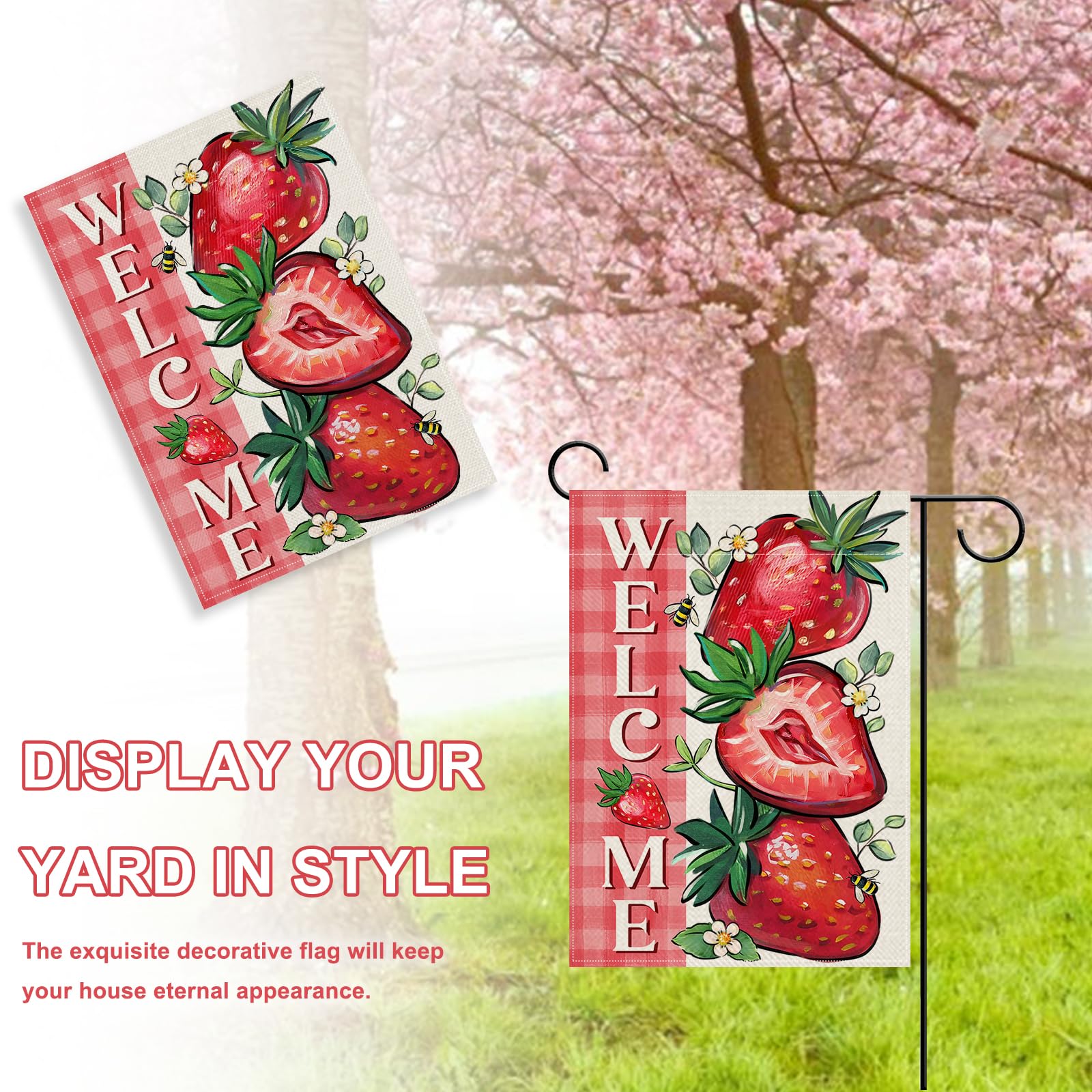 Covido double-sided flag design ensures visibility and readability from any angle.