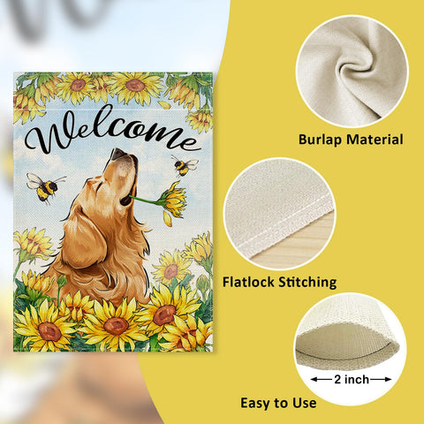 Covido double-sided garden flag stays readable from both sides for welcoming entryways.