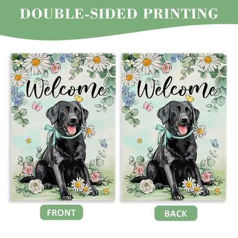 Covido floral flag blends nature motifs to brighten any lawn, patio, or veranda.