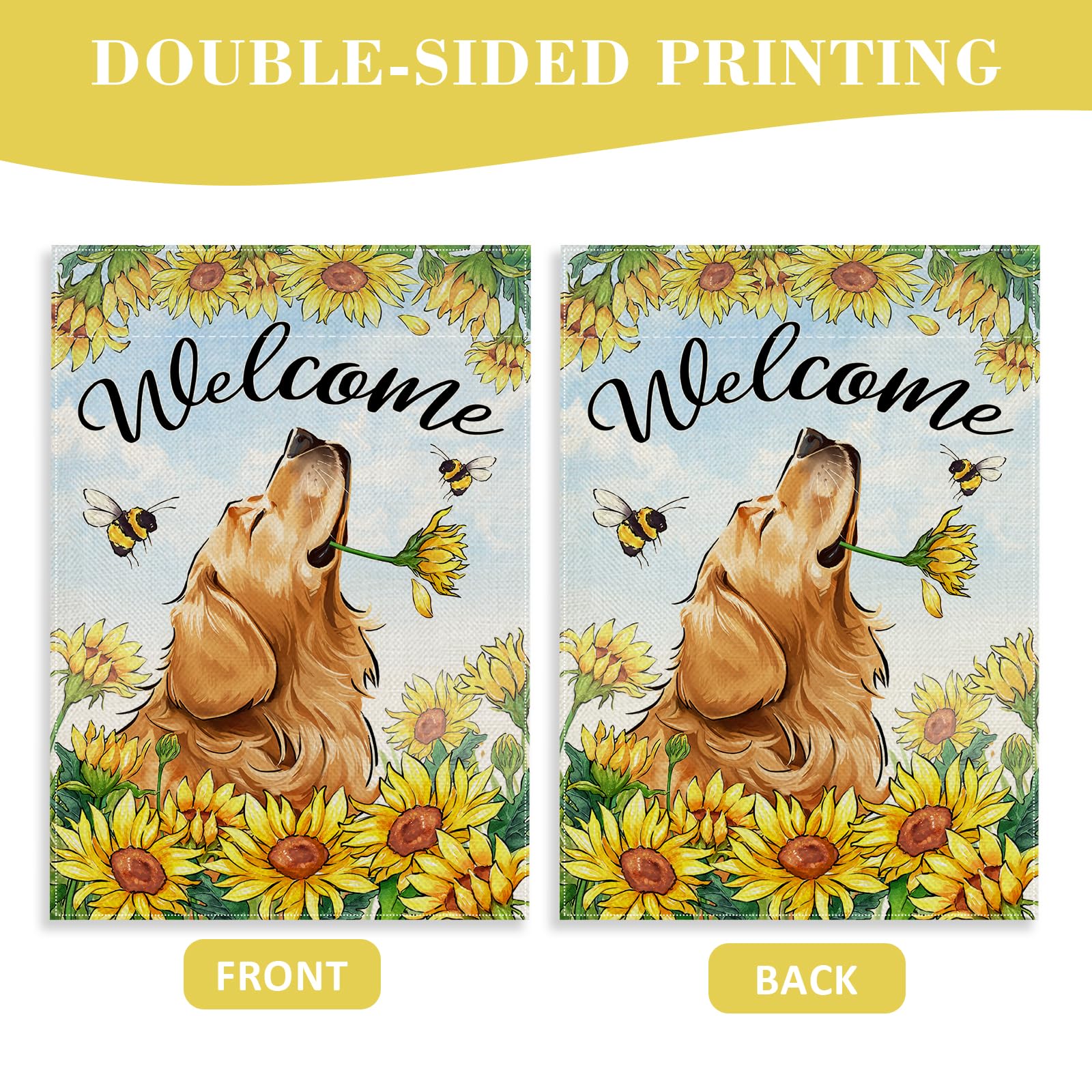 Covido floral flag complements other Covido decor for cohesive backyard styling.