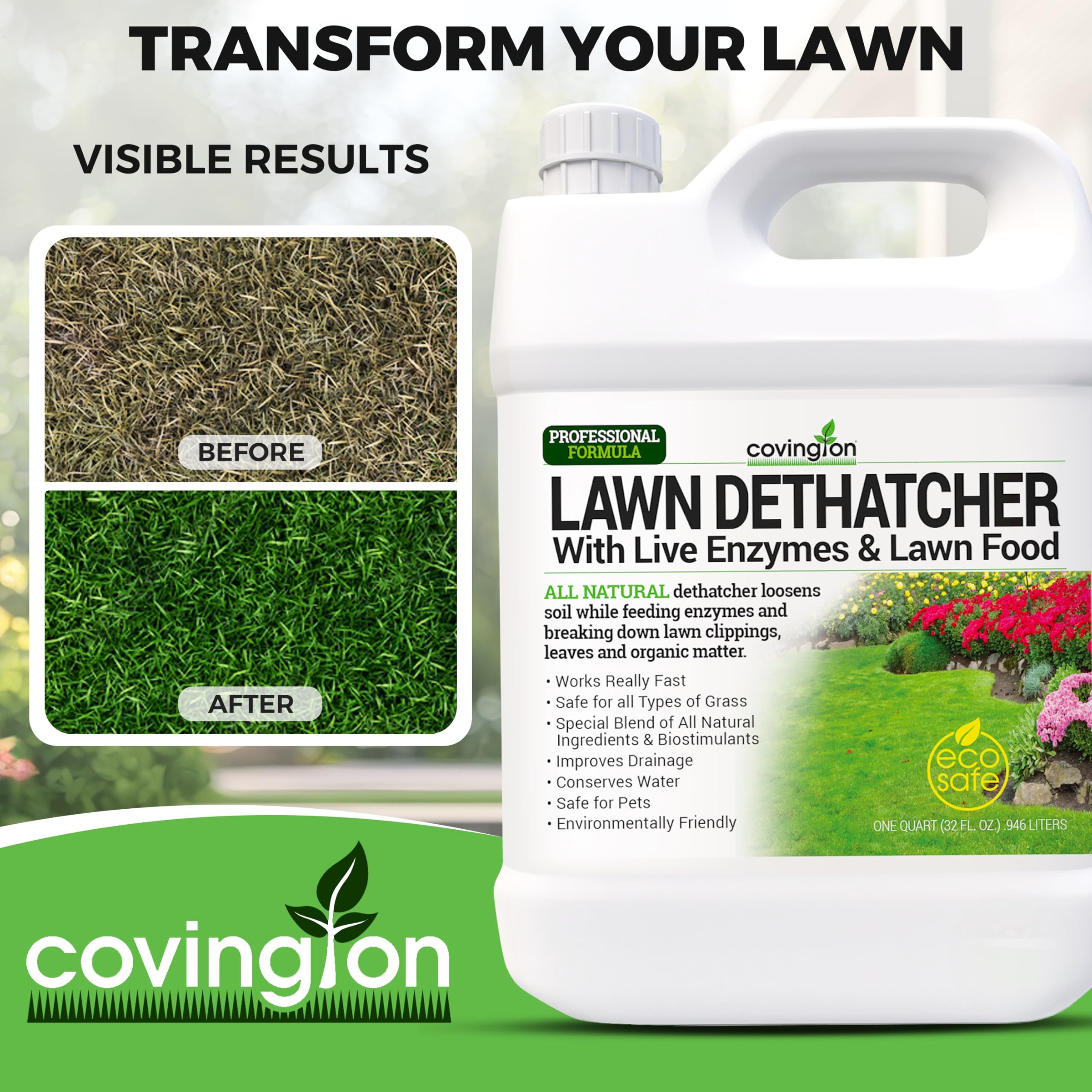 Covington Naturals thatch removal improves drainage and soil structure in lawns.