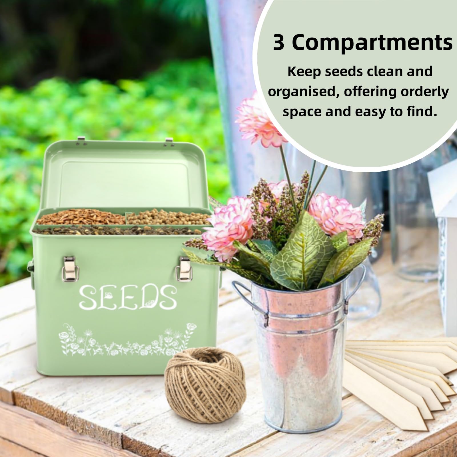 Garden string bundle adds rustic charm to storage.