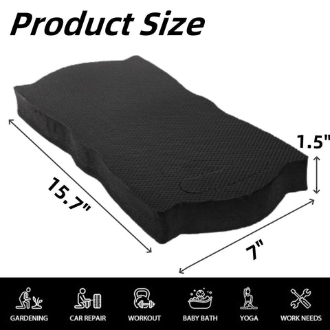 Covzoe kneeling pad dimensions 15.7 x 7 inches provide broad knee support.
