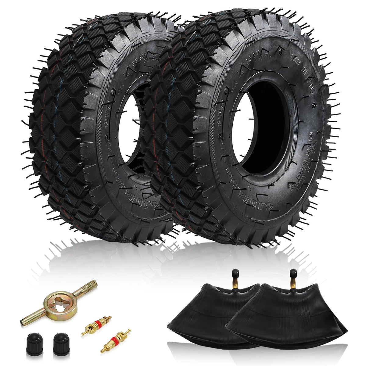 Covzoe tire and inner tube set with bent valve for easy installation and reliable sealing.