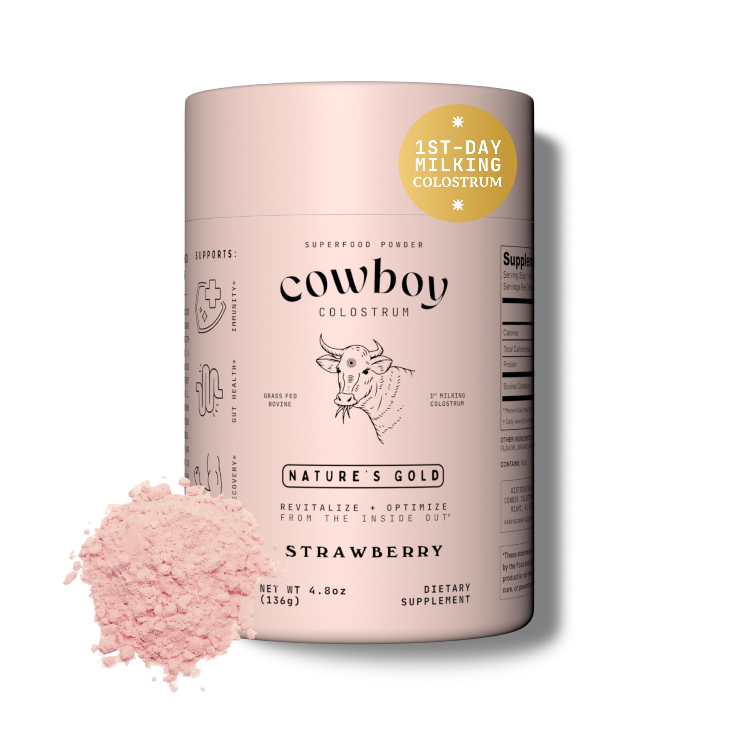 Cowboy Colostrum first-day milking showing potent bioactives for immune and gut health