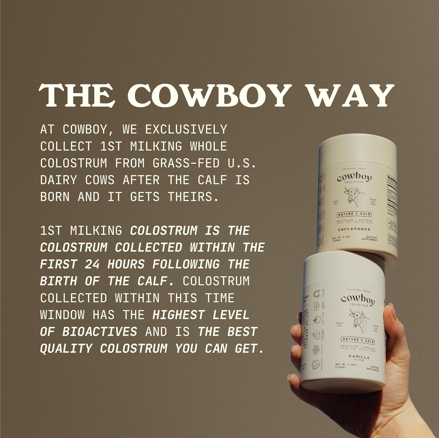 Cowboy Colostrum upcycled surplus colostrum supporting sustainability