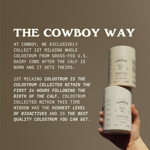 Cowboy Colostrum upcycled surplus colostrum supporting sustainability