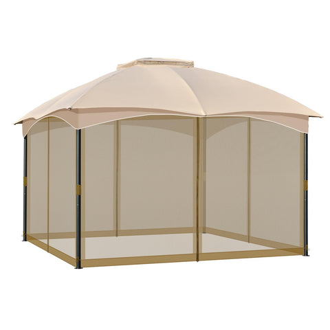 COWVIE gazebo netting panel close-up with tough nylon weave for outdoor protection