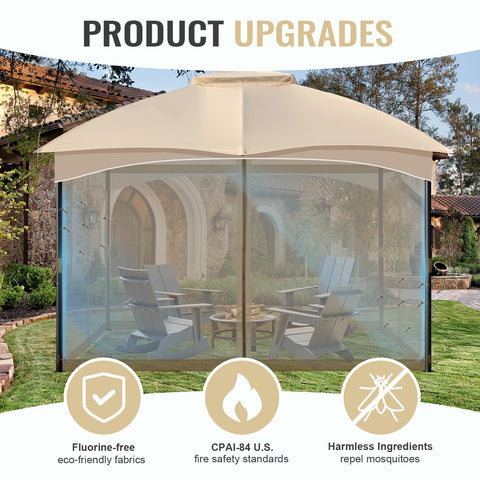 COWVIE netting installation with rings and hooks for versatile setups