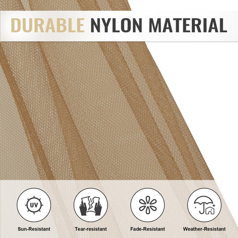 Lightweight yet durable nylon fabric in COWVIE netting for outdoor use