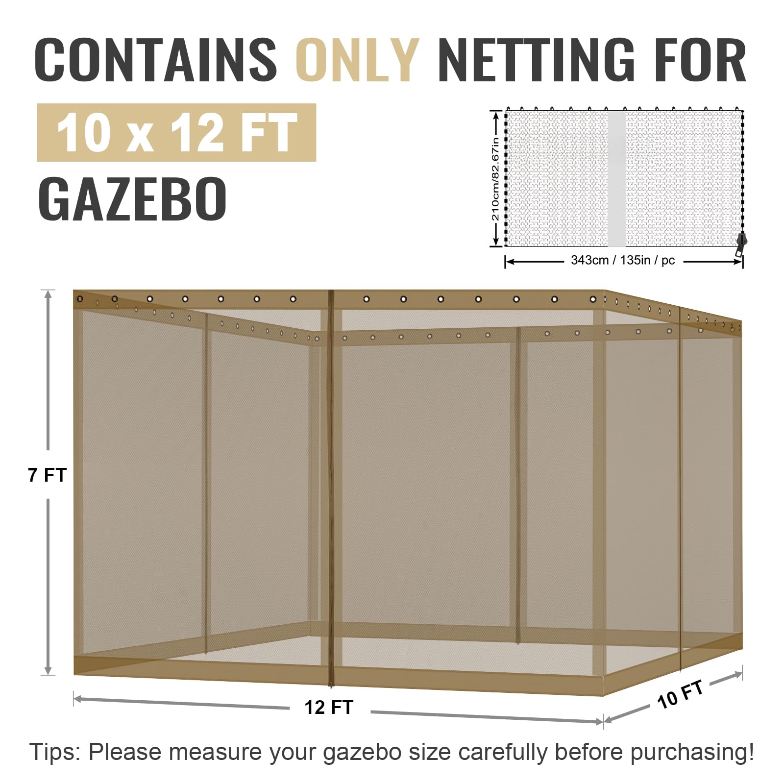 Fine mesh ventilation detail in COWVIE gazebo netting