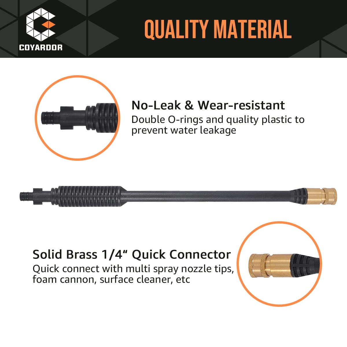 Coyardor M22 adapter converts 14mm to 15mm for flexible connections.