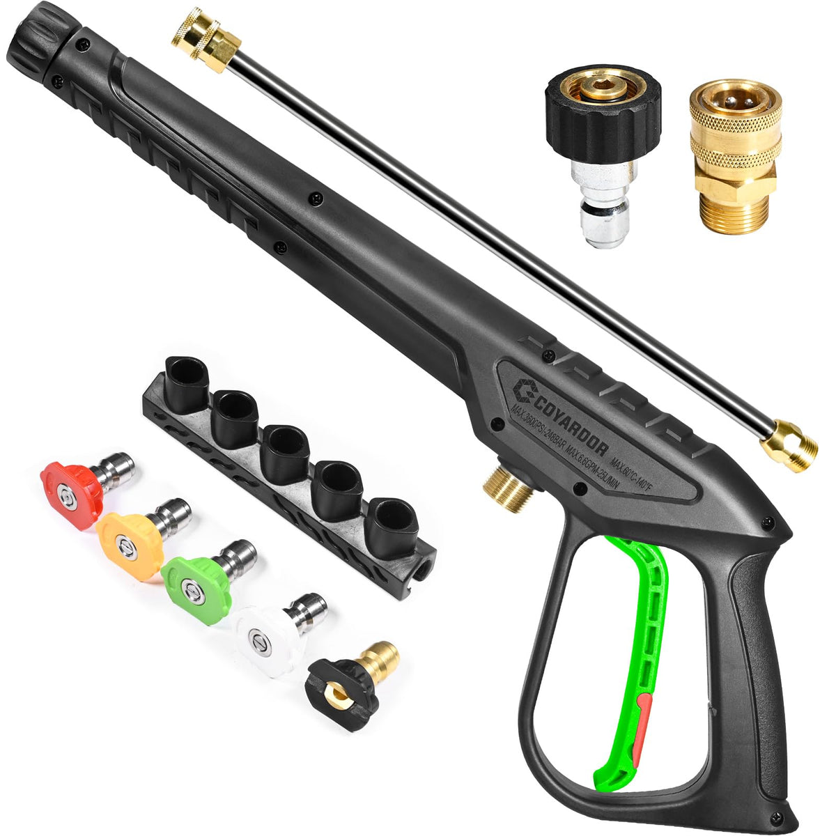Coyardor pressure washer gun 3600 PSI for fast outdoor cleaning