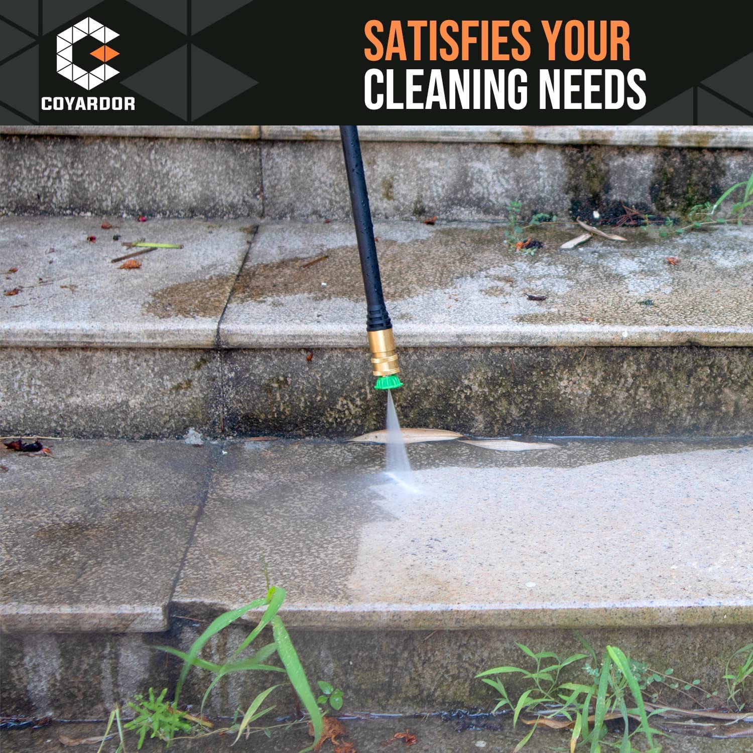 Coyardor extension wand connects quickly for fast setup and efficient cleaning.