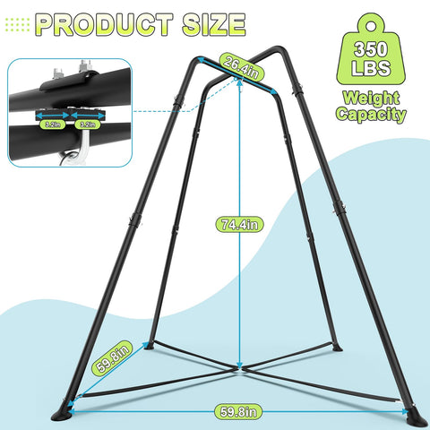 Cozeer indoor/outdoor swing set supports safe family play anywhere.