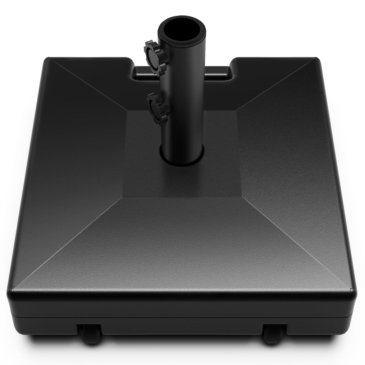 COZEER patio umbrella base with wheels and handle for easy repositioning on any surface.