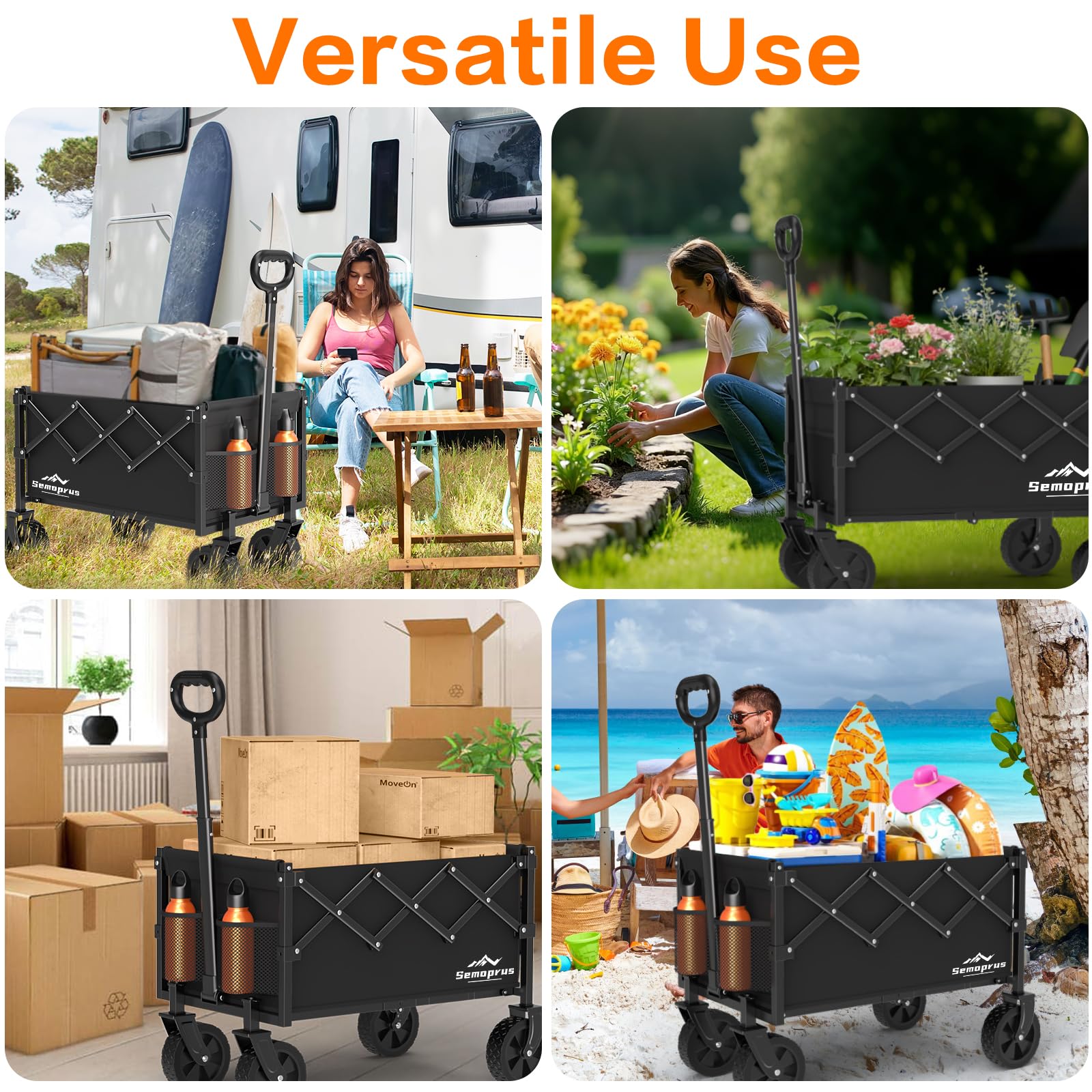 COZEER versatile wagon for shopping, beach trips, camping, and sports.