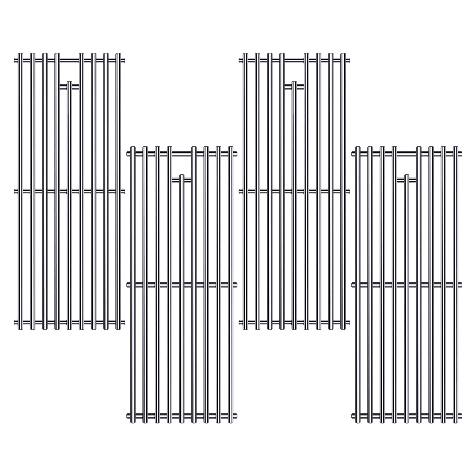 Cozilar 9mm stainless steel grill grates for Bull Angus 4-burner, durable replacement part.