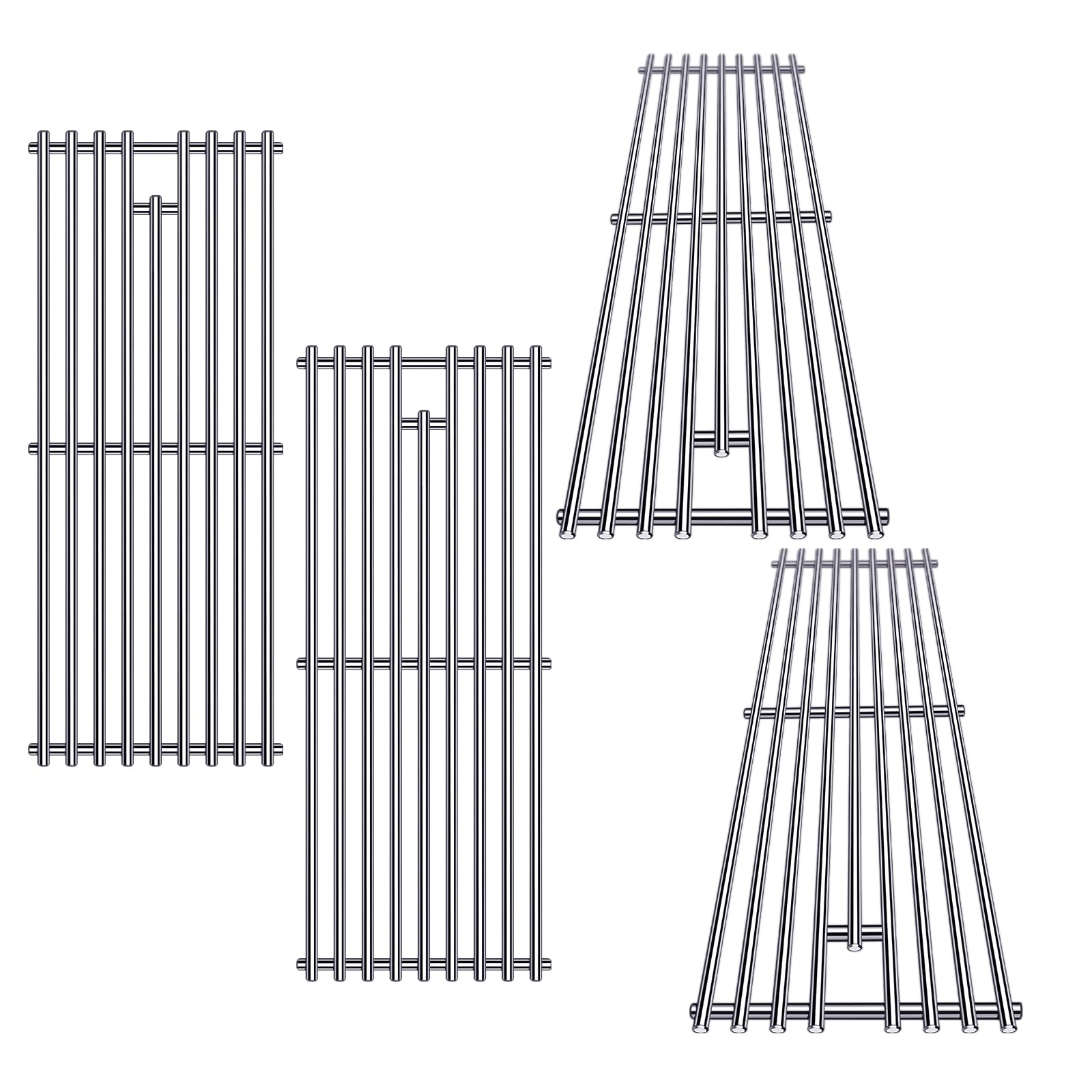 Cozilar 9mm stainless steel grill grates for Bull Lonestar 4-burner, corrosion-resistant surface.