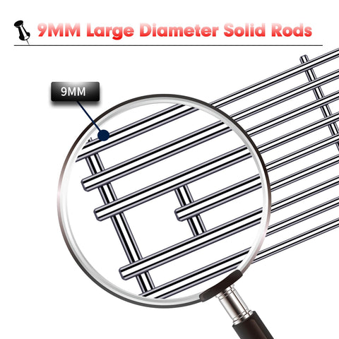 Cozilar 9mm stainless steel grill grates for Bull Outlaw 4-burner, smooth safe handling.