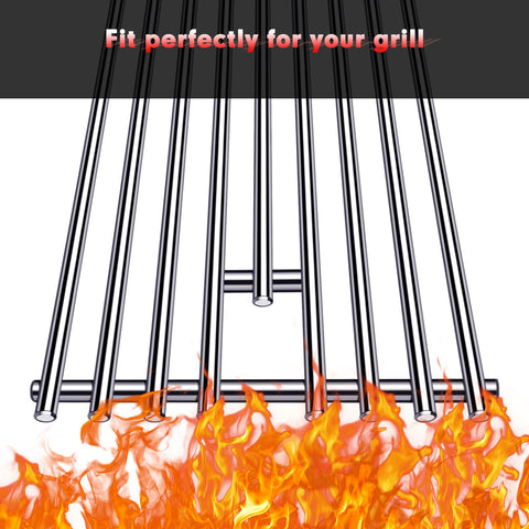 Cozilar 9mm stainless steel grill grates for Lion Premium 32in 4-burner, durable compatibility.