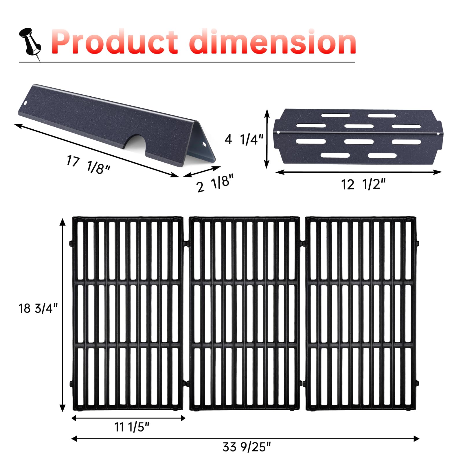 Cozilar flavorizer bars and heat deflectors for E410 showing even heat distribution