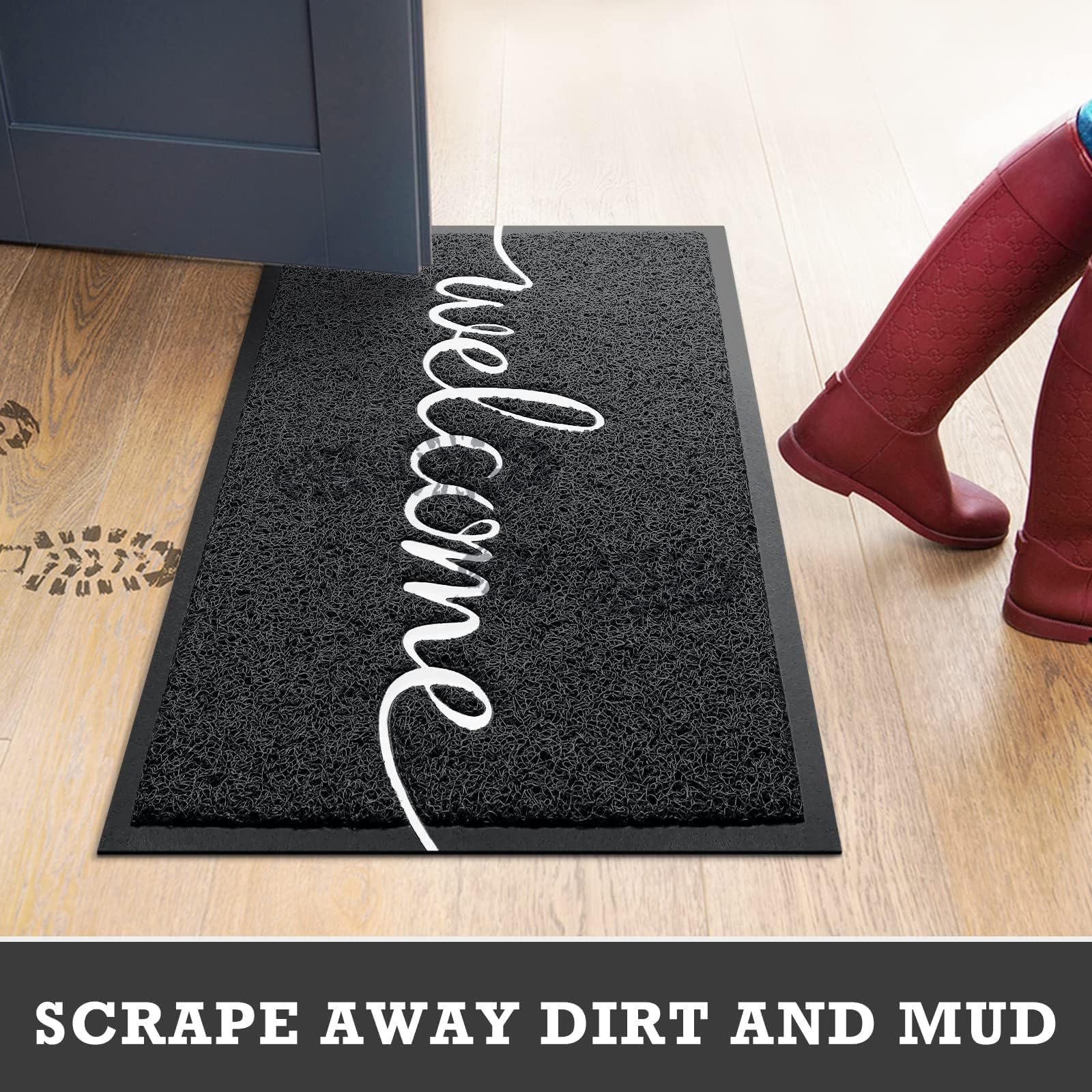 CozyBounty dirt-scrape surface removes mud from shoes effectively