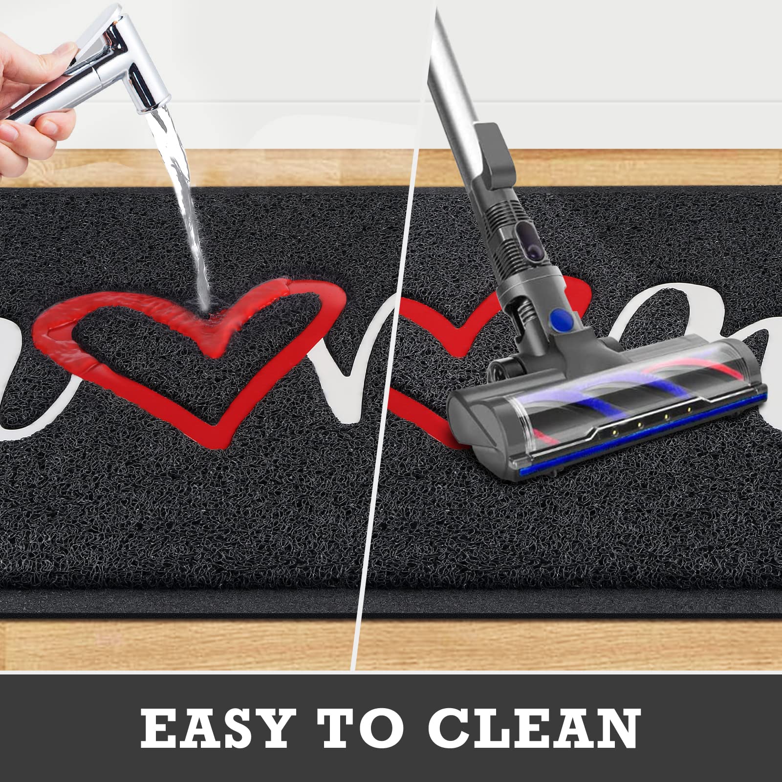 CozyBounty mat is easy to shake out vacuum or hose down for quick cleaning.