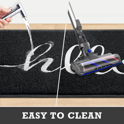 CozyBounty mat being cleaned with a quick vacuum or rinse wash.