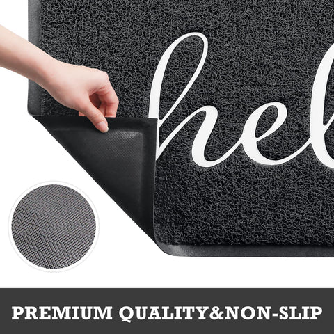 Low-profile CozyBounty mat fits under doors without snagging.